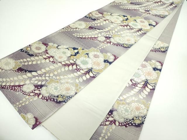 平和屋着物○六通柄袋帯 山取に辻が花 金銀糸 やまと誂製 正絹 逸品