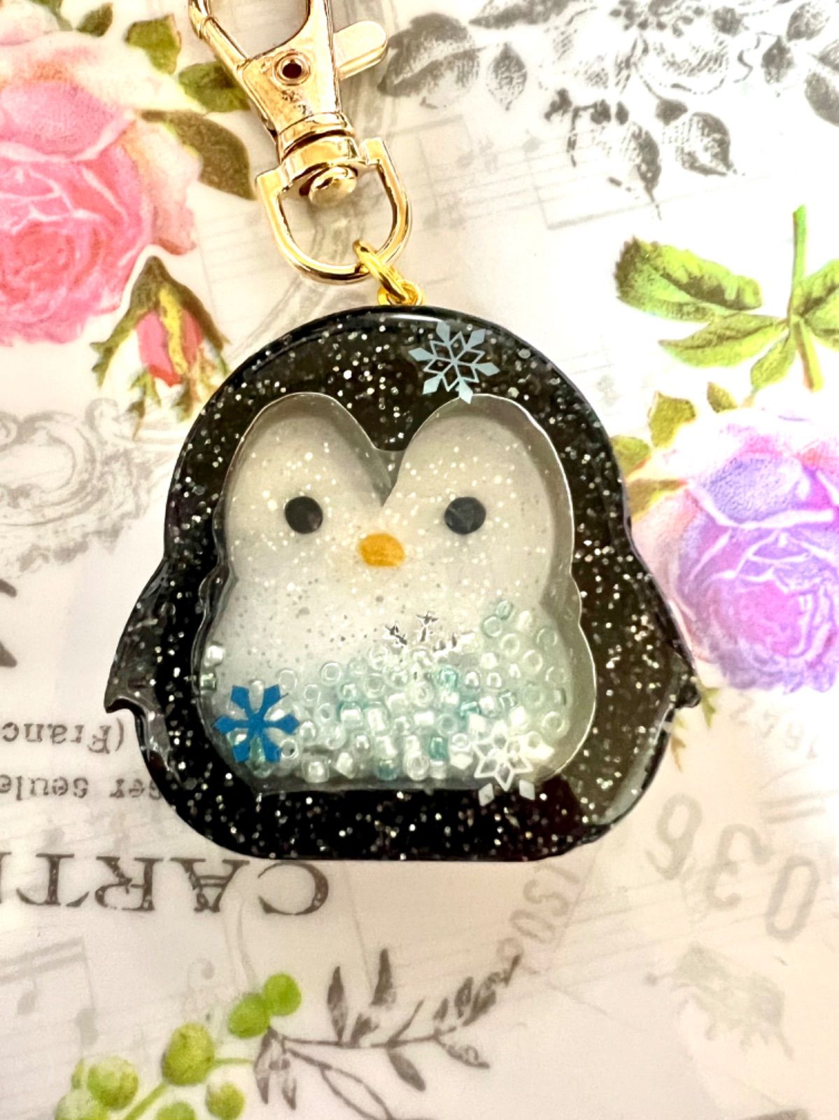 シャカシャカキーホルダー winterペンギンシェイカー