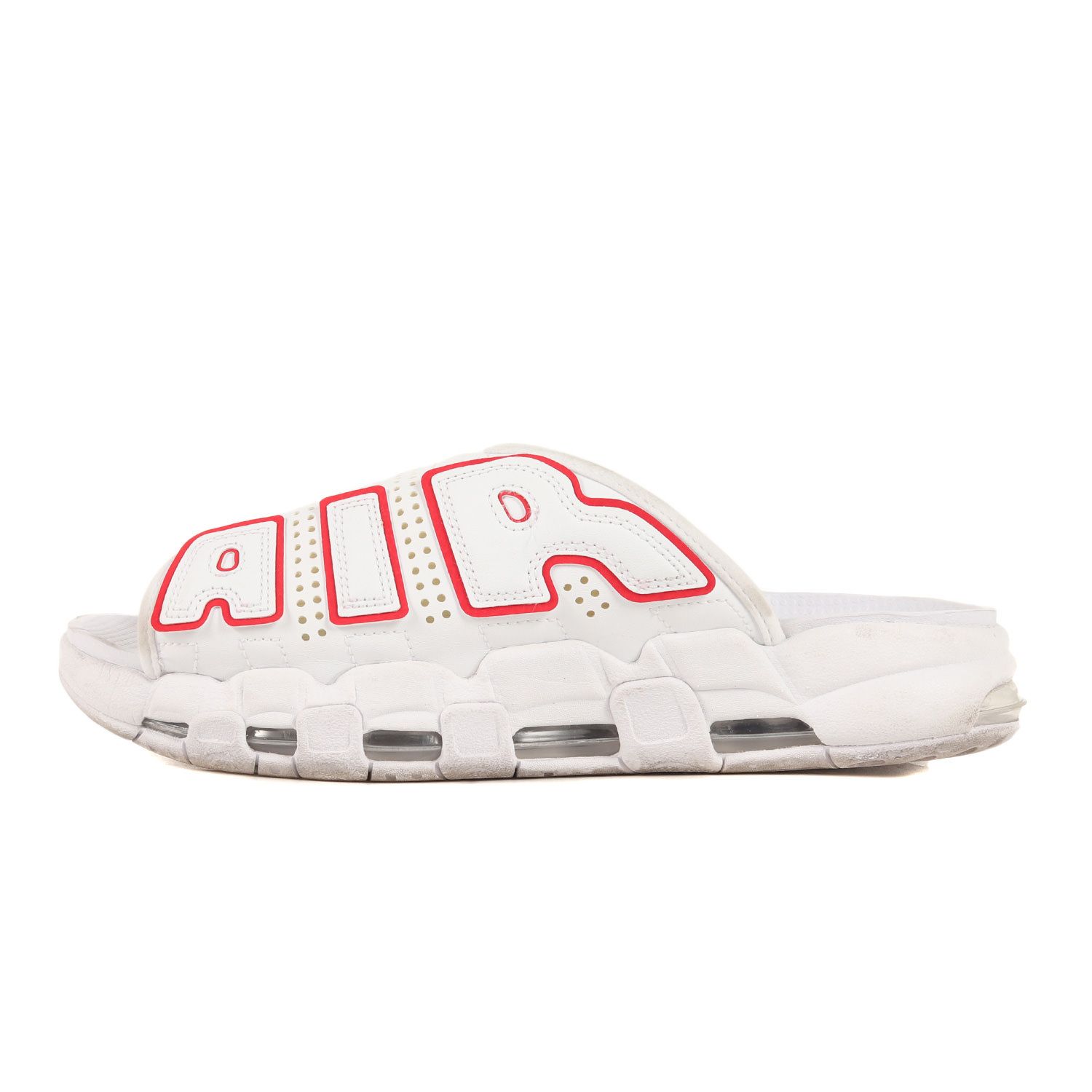 NIKE ナイキ サイズ:29.0cm AIR MORE UPTEMPO SLIDE WHITE AND UNIVERSITY RED (FD9883-100) エア モア アップテンポ スライド ホワイト ユニバーシティレッド US11 サンダル