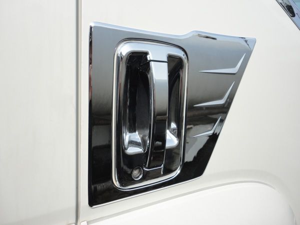 いすゞ 07エルフ ハイキャブ ワイドキャブ用 メッキ ドアハンドルカバー ドアプロテクター 6点セット