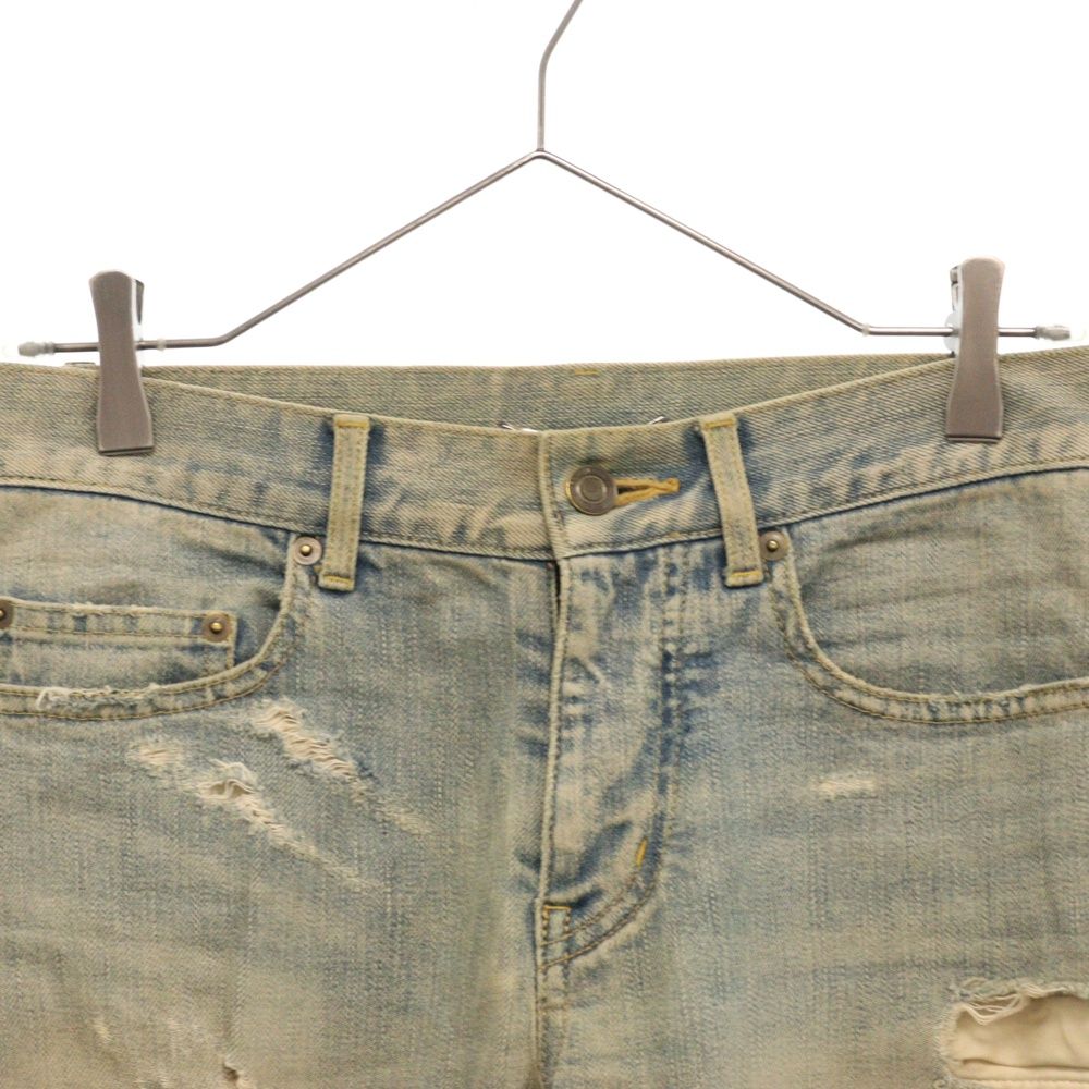 【 エディ期 】 サンローランパリ　デストロイクラッシュデニム　１４AW SAINT LAURENT PARIS サンローランパリ 14AW エディ期 デストロイ