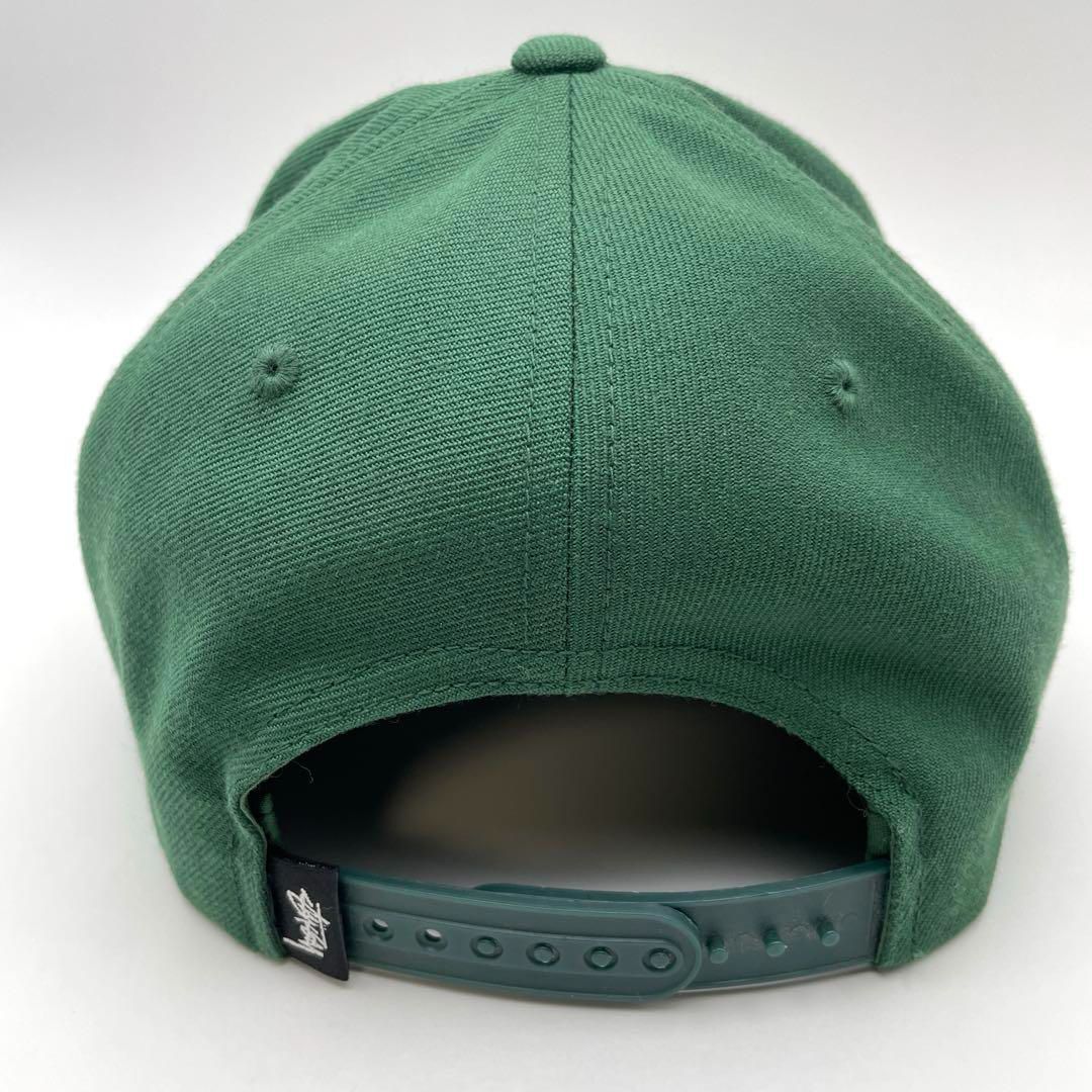 STUSSY キャップ 緑 グリーン STUSSY ロゴ グリーン ベースボールキャップ 帽子トラッカー