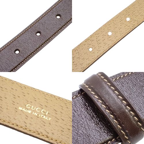 GUCCI インターロッキング　ベルト　茶色　ゴールド金具　グッチ GUCCI(グッチ) インターロッキングG バックル ベルト ベルト
