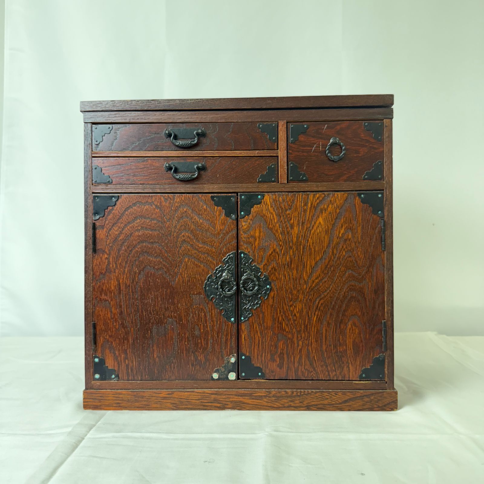 KM1192-150-10 日本風 ミニ箪笥 裁縫箱 木製 昭和レトロ 小物入れ 小物収納 収納箱 引き出し たんす タンス