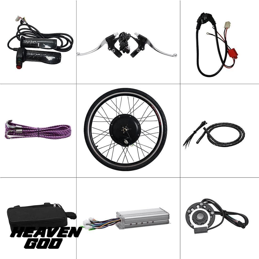 1000Wハブモーターバイク変換キット防水電動自転車変換キット フロントおよびリアホイールハブモーターキット