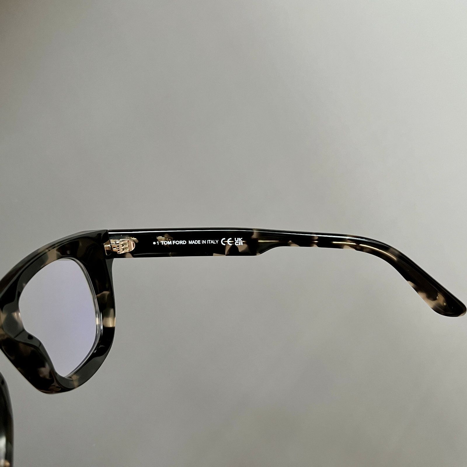 トムフォード メガネ TOM FORD ウェリントン グレー ハバナ メンズ