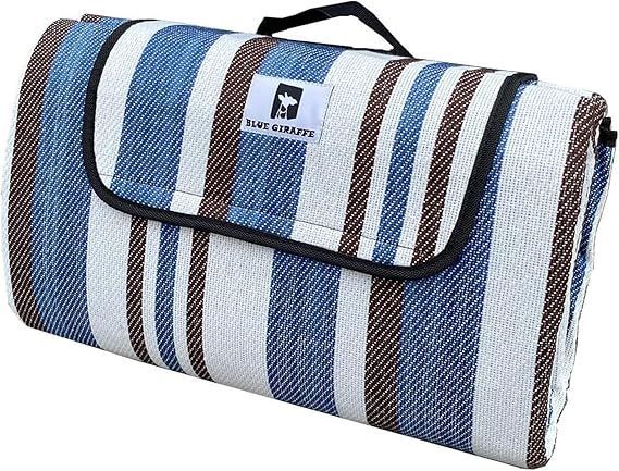 【在庫処分】Blue Giraffe レジャーシート 厚手 ピクニックシート大判 200X200cm 3層構造 レジャーマット アウトドア クッション 防水 おしゃれ チェック柄 洗える 花火大会 運動会 遠足