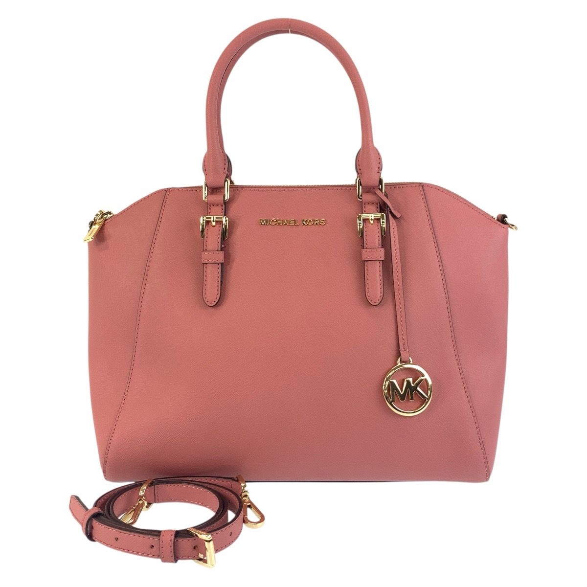 美品 Michael Kors マイケルコース シアラ ピンク ゴールド金具