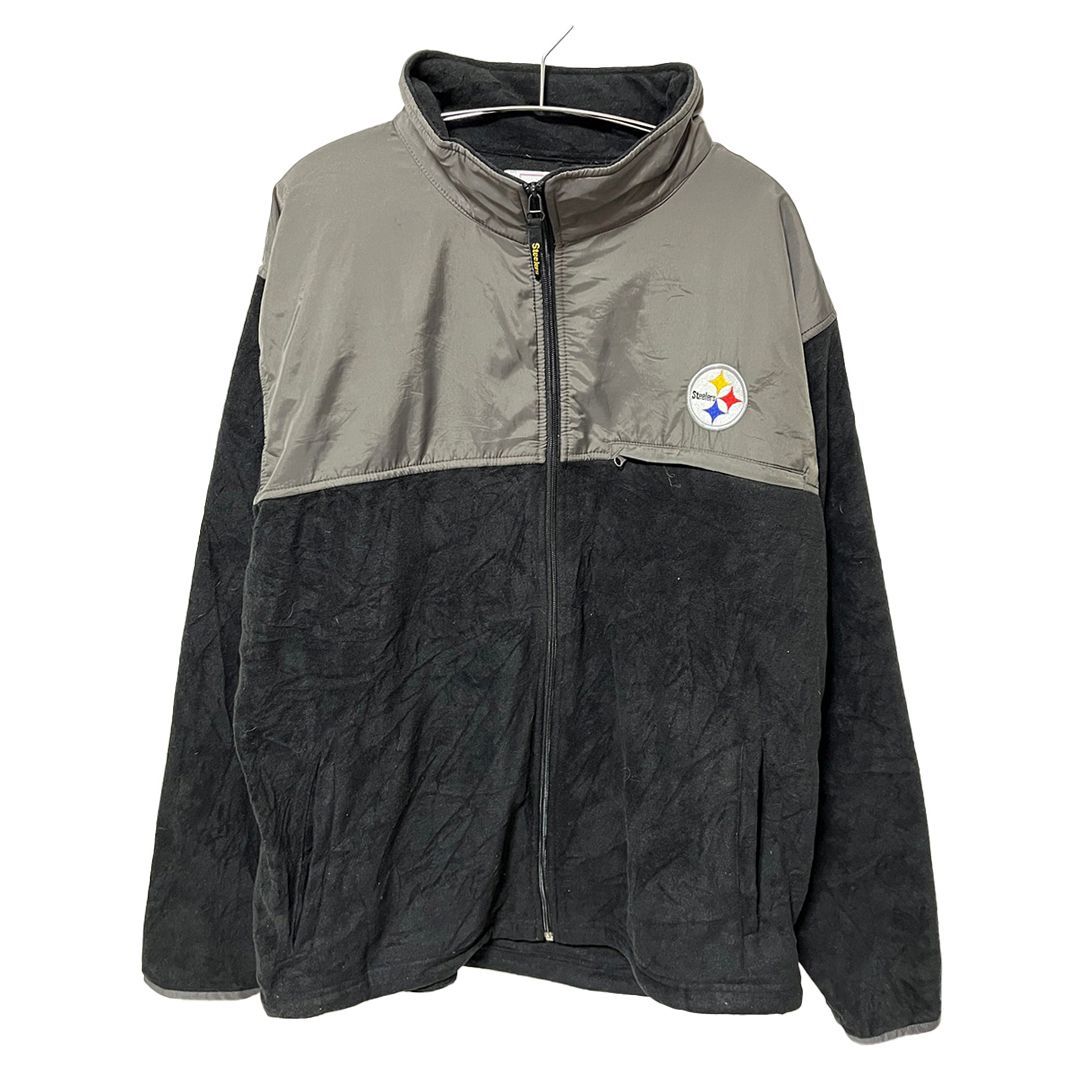 美品】NFL steelers ピッツバーグ・スティーラーズ 異素材 フリース