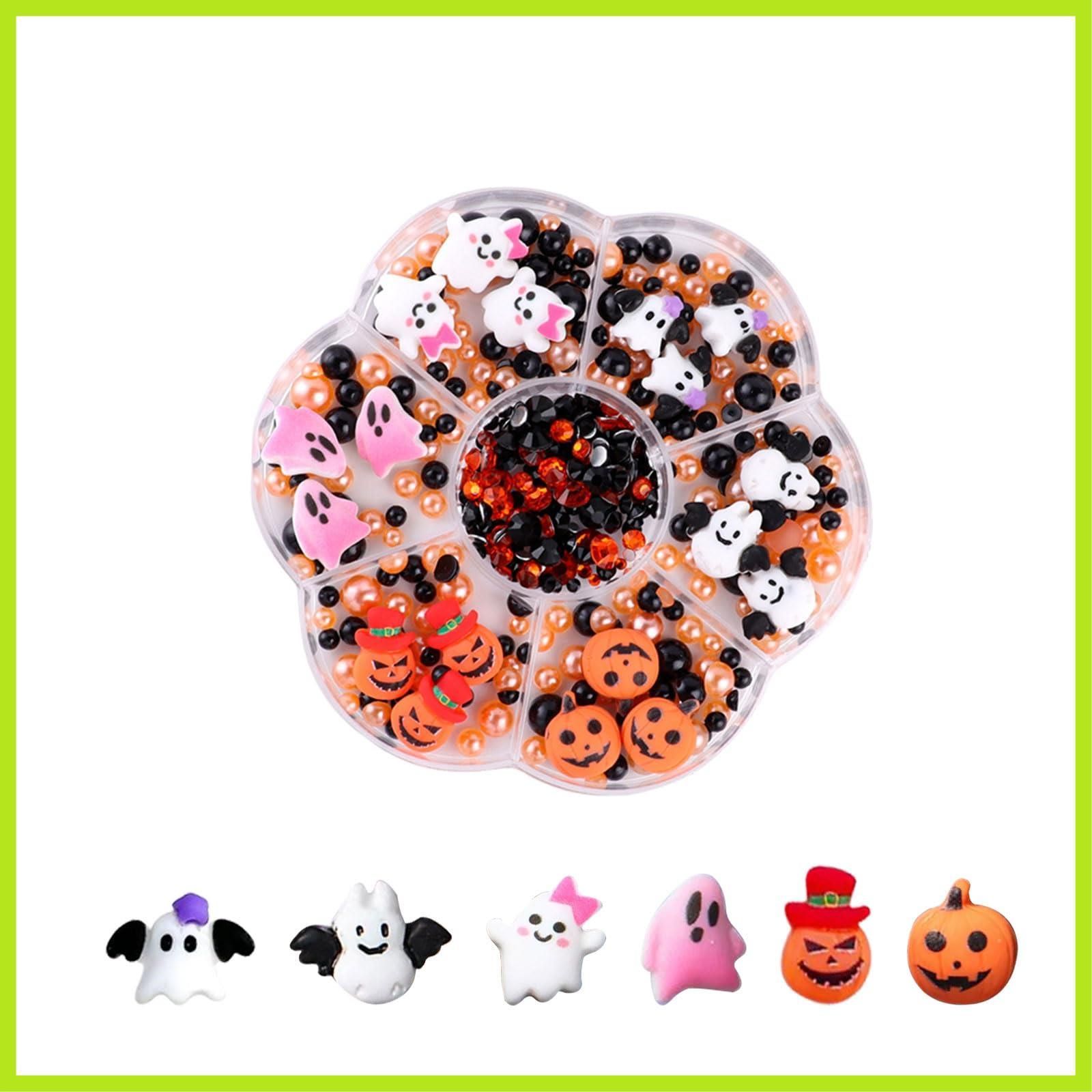 ハロウィン 3D 立体 かぼちゃ おばけ クモ クモの巣 コウモリ ネイル