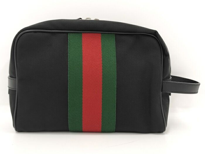 GUCCI セカンドバッグ シェリーライン キャンバス ブラック 630916