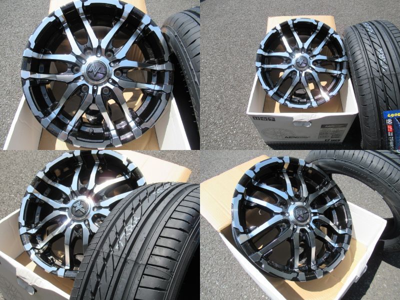 送料沖縄 離島を除き無料 200系ハイエース用 NITROPOWER M26 CROSSFANG ブラポリ系 ホワイトレター215 60R17 NASCARPLUSタイヤ 4本セット