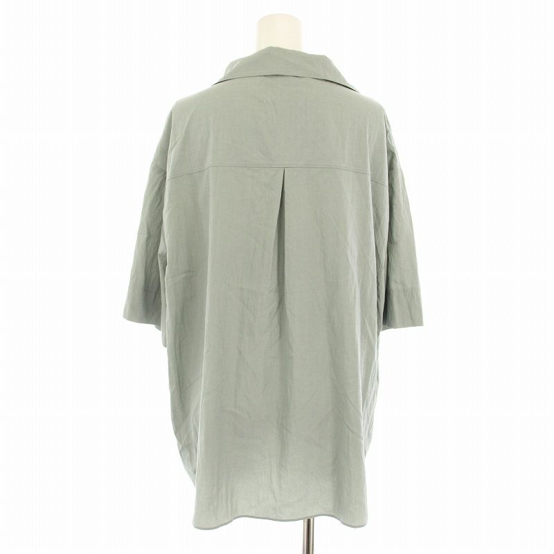 トゥデイフル TODAYFUL 23SS ハーフスリーブクレープシャツ ブラウス オープンカラー 半袖 F 緑 グリーン 12310441 レディース トゥデイフル TODAYFUL 23SS ハーフスリーブクレープシャツ