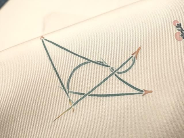 平和屋着物○塩瀬 本加賀友禅作家 談義所栄二 九寸名古屋帯 梅 こぼれ