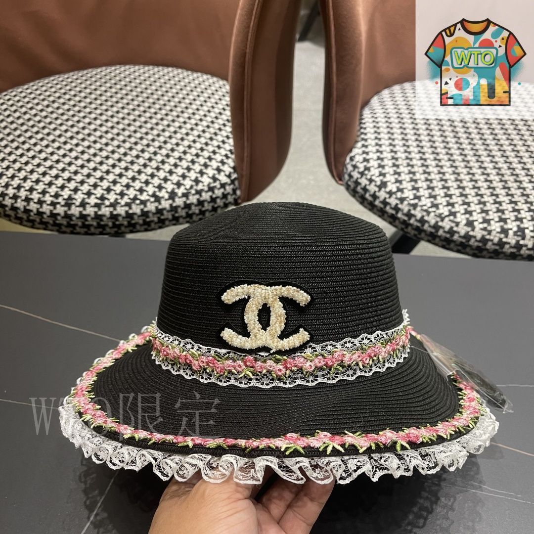 夏のリゾートアイテムに♪【CHANEL】25A ハット 麦わら帽子 今日特価】CHANEL 2025 新 麦わら リゾート風 帽子-3 - メルカリ