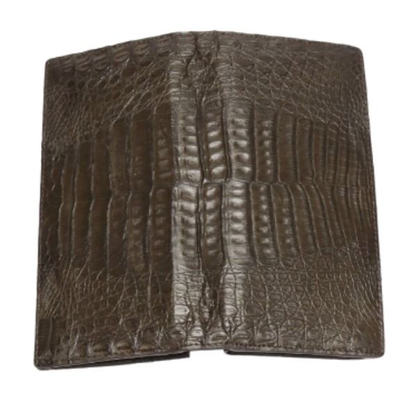 0520CA 長財布 ニコチン   カイマンベリー 2つ折 クロコ 0520CA クロコ 長財布 カイマンベリー 2つ折 長財布 ニコチン - メルカリ