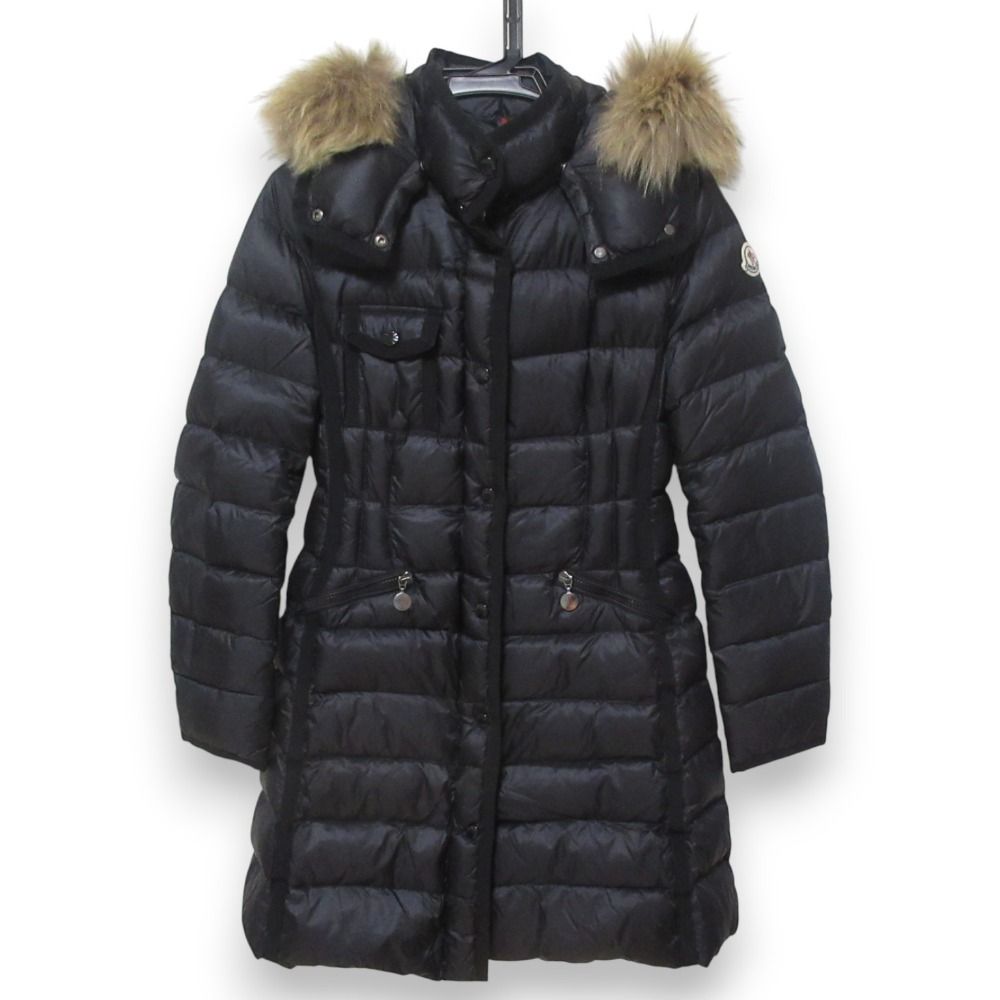 MONCLER モンクレール HERMIFUR エルミファー ナイロン ダウンコート ロングダウンジャケット サイズ00 ブラック レディース 古着