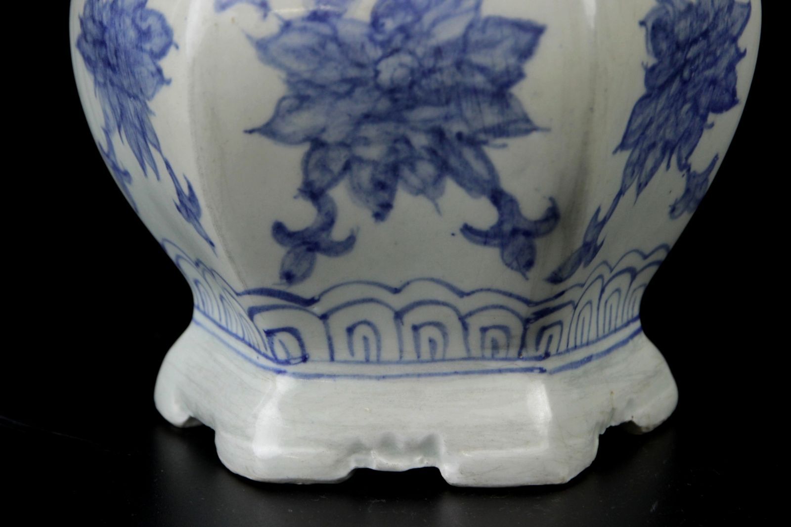 李朝時代 染付花文花瓶 25.5cm 朝鮮 唐物 骨董 古美術 楾 A40.1NZZZ