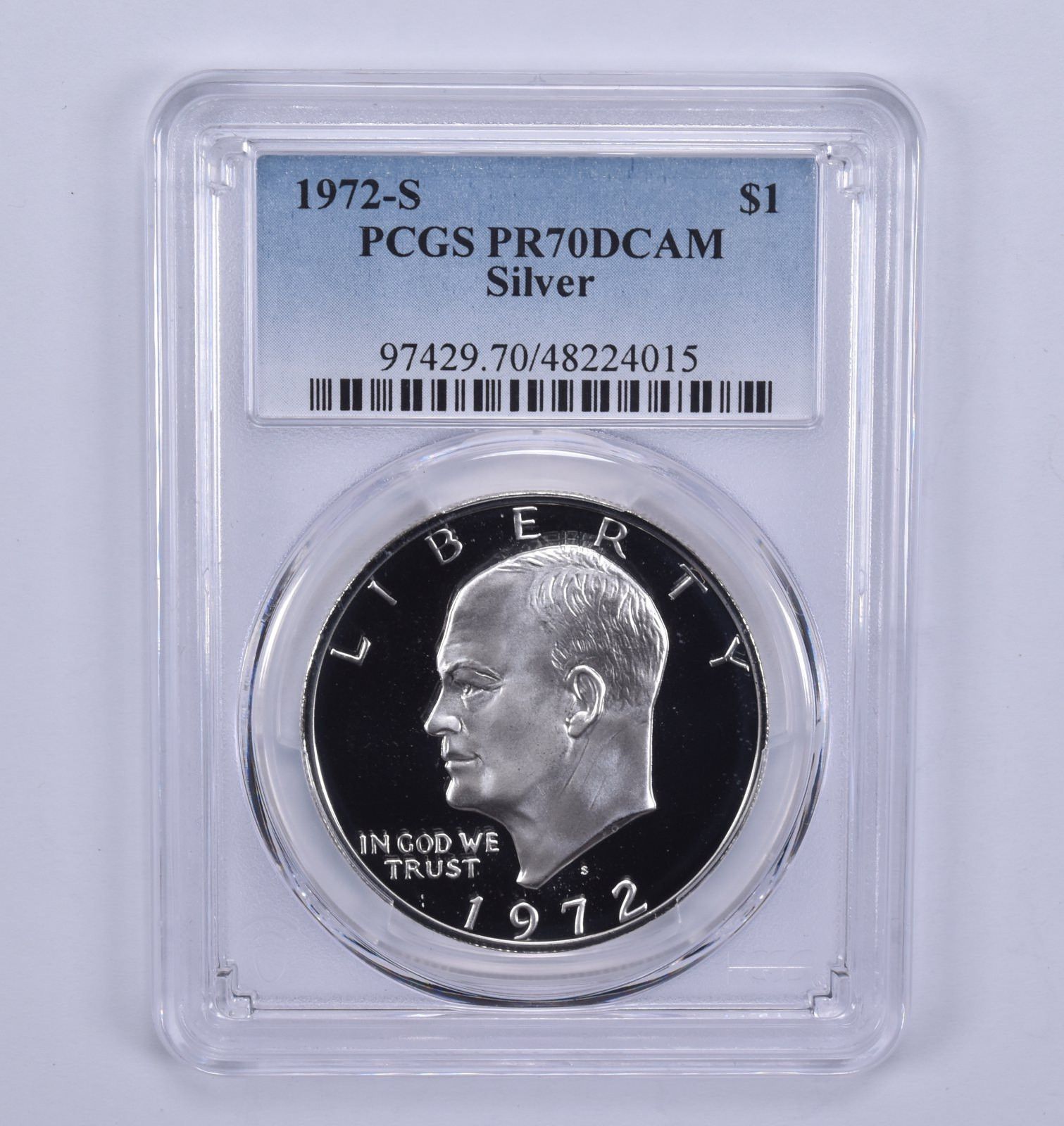 PR70 DCAM 1972-S シルバー アイゼンハワー ドル アイク PCGS ブルーラベル