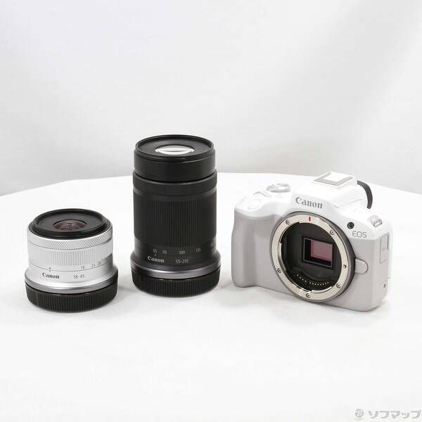 中古品〕 EOS R50 ダブルズームキット ホワイト【377】 - メルカリ