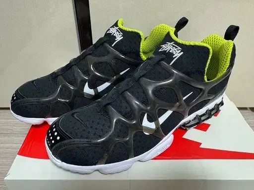 STUSSY ステューシー X NIKE ナイキ エア ズーム スピリドン クキニ 黒