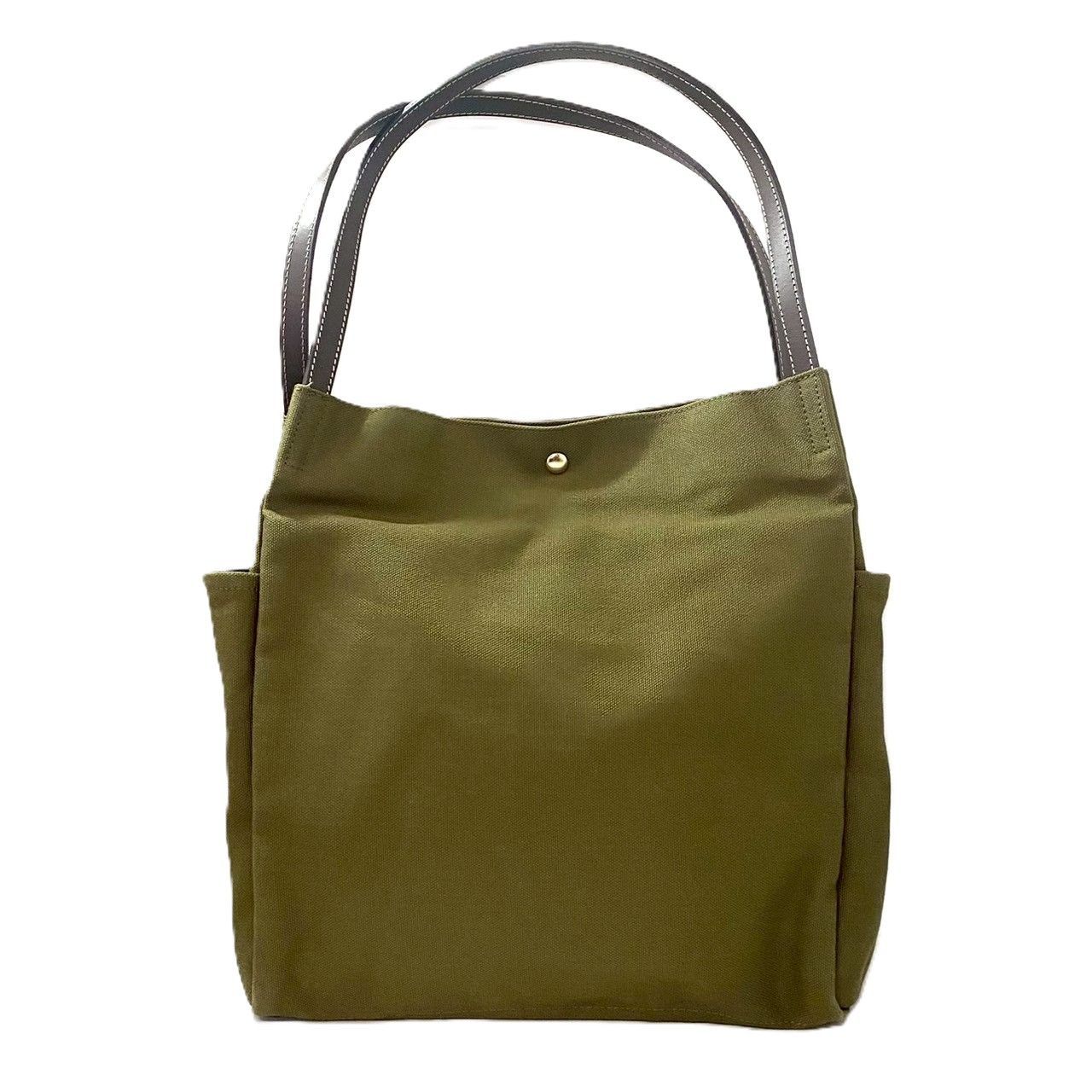 LANVIN】トートバッグ キャンバス カーキ ブラウン/茶 ランバン 