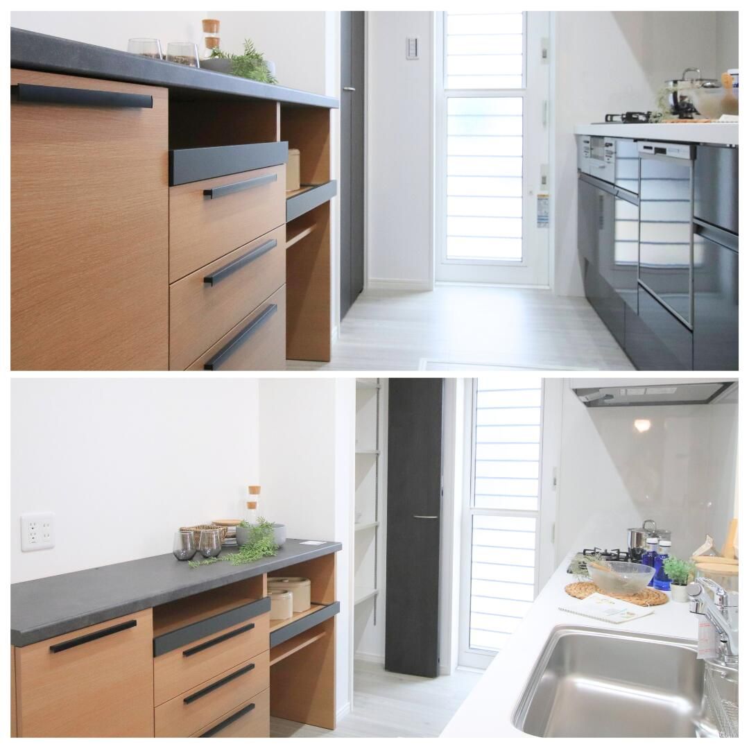 開梱設置付き パモウナ キッチンカウンター モデルルーム 幅160cm 高さ94cm コンセント付き スライド棚 国産 SY-1600R カップボード アウトレット Pamouna MARWIL-DEMENAGEMENTS_CH