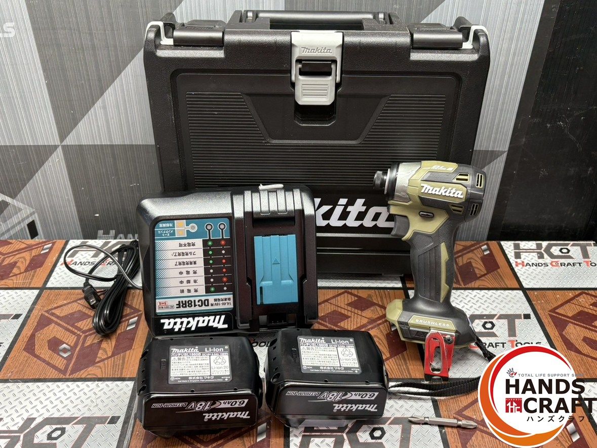 〇マキタ Makita TD173DRGXO 充電式インパクトドライバ バッテリ×2 充電各1回 充電器付き ハンズクラフト佐賀