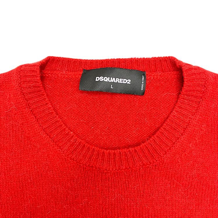 【未使用品】DSQUARED2  クルーネックニット Dsquared2 ディースクエアード フロントロゴ クルーネック