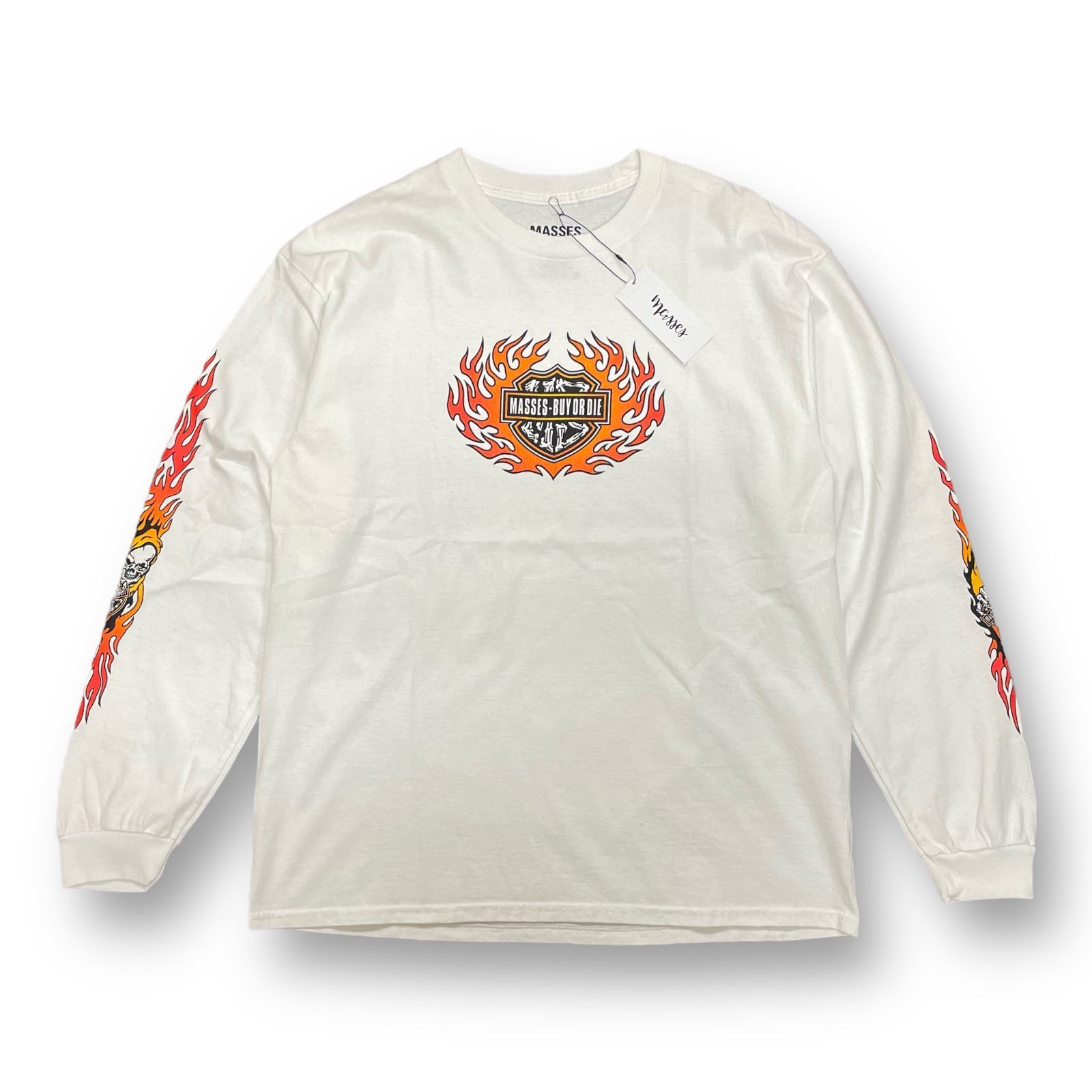 定価14300円 新品 MASSES 22AW T-SHIRT L/S FLAME3 フレイムTシャツ