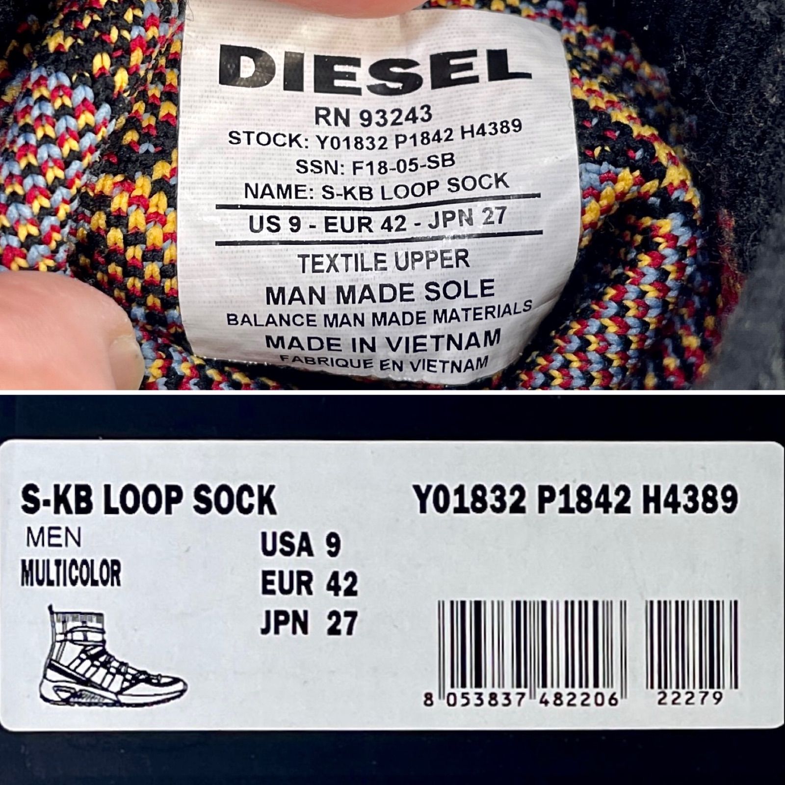 DIESEL ディーゼル マルチカラー ネイティブ オルテガ エスニック 民族 