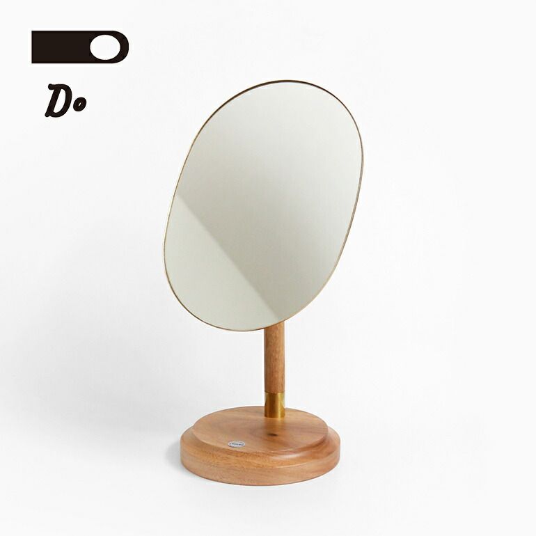 CLASKA クラスカ LOULOU Table Mirror テーブルミラー 卓上 オーバル型 鏡 角度調整 180度回転 木製 真鍮 シンプル インテリア
