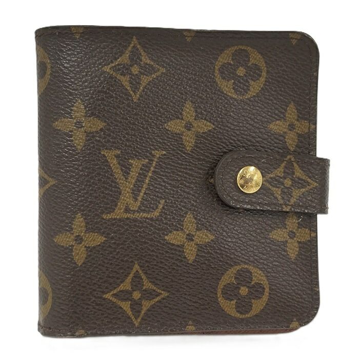 LOUIS VUITTON コンパクトジップ 二つ折り財布 モノグラム ブラウン M61667