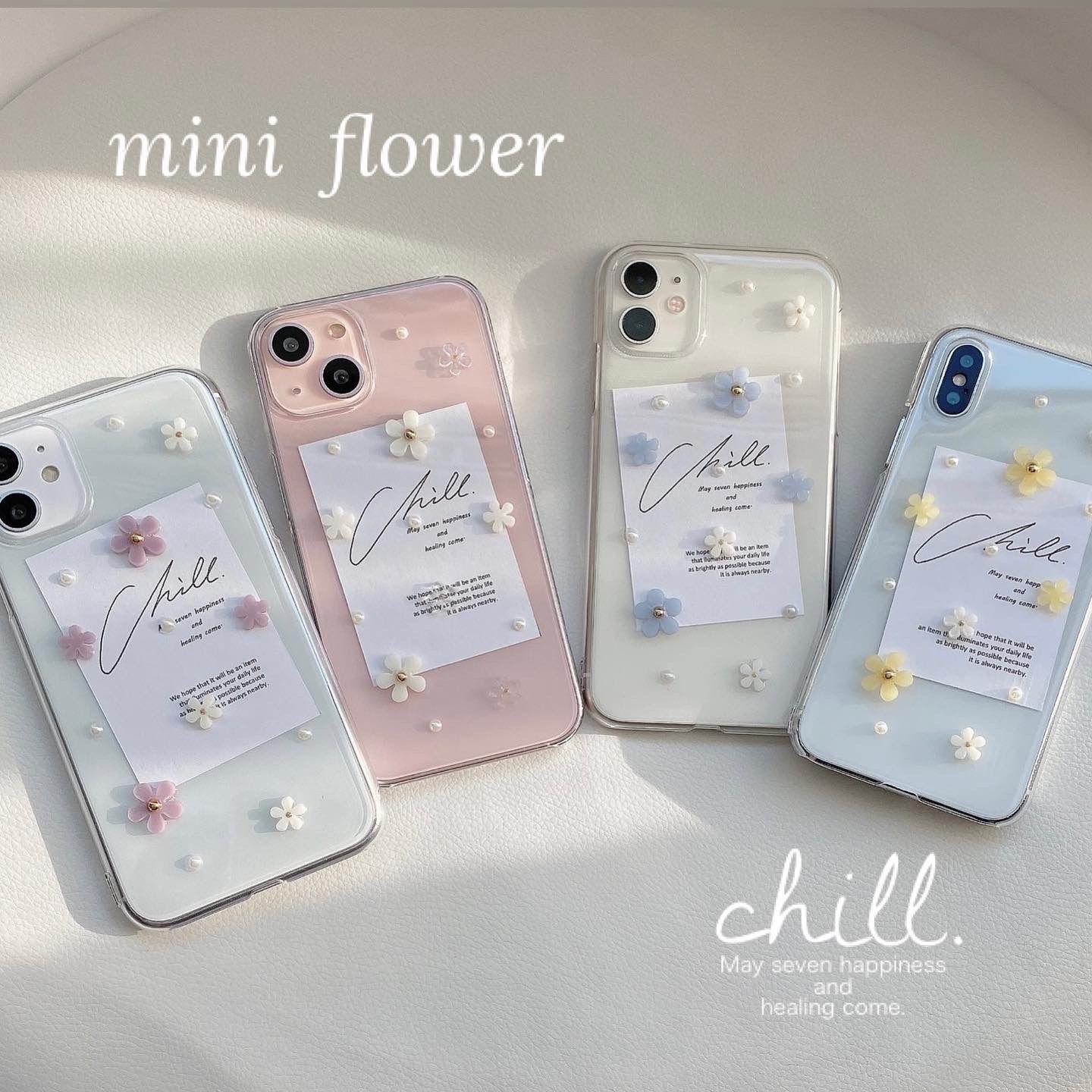 iPhoneケース【mini flower 】ハンドメイド　韓国　スマホケース