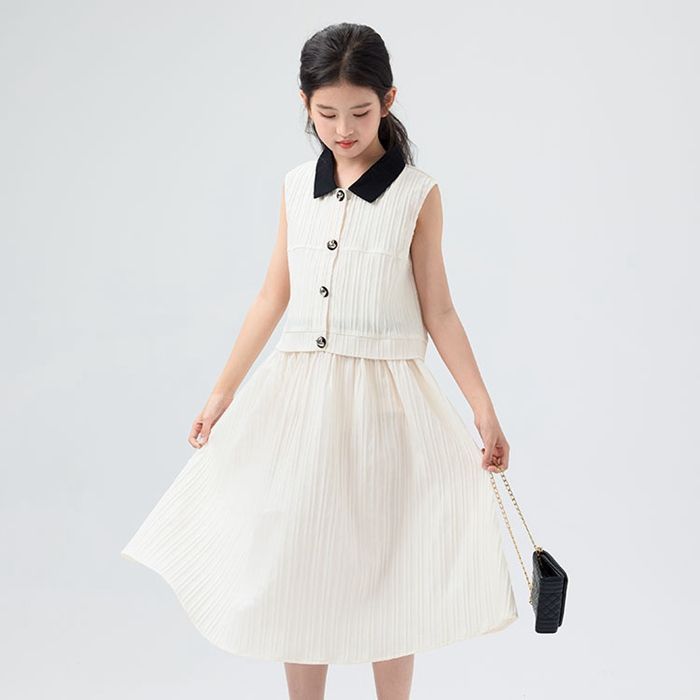  子供服 セットアップ スカート タンクトップ 2点セット 女の子 上下セット 結婚式 発表会 卒業式 子供 新生活mksenbao 08 ジャージ キッズ服(100cm~)