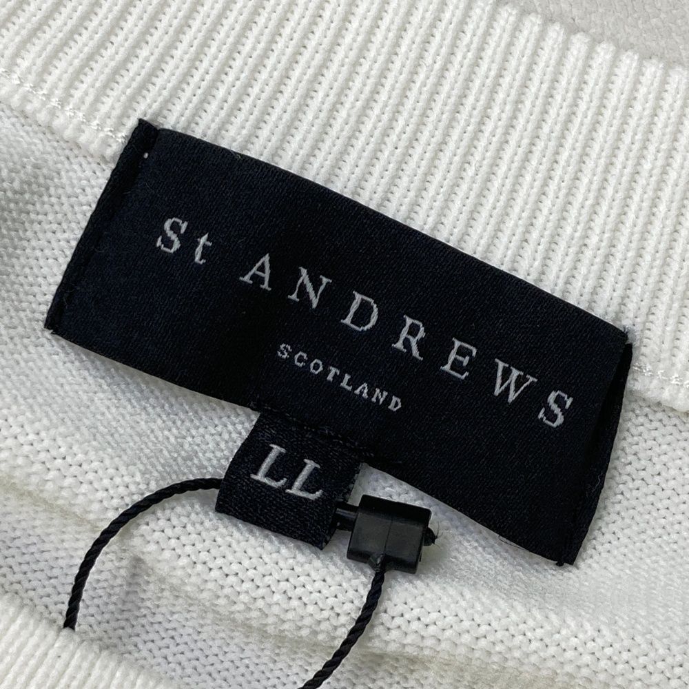 サイズ：LL ST ANDREWS セントアンドリュース 042-2270951 ニット セーター  ホワイト系 [240101484211] ゴルフウェア メンズ ストスト サイズ：LL ST ANDREWS セントアンドリュース 042-2270951