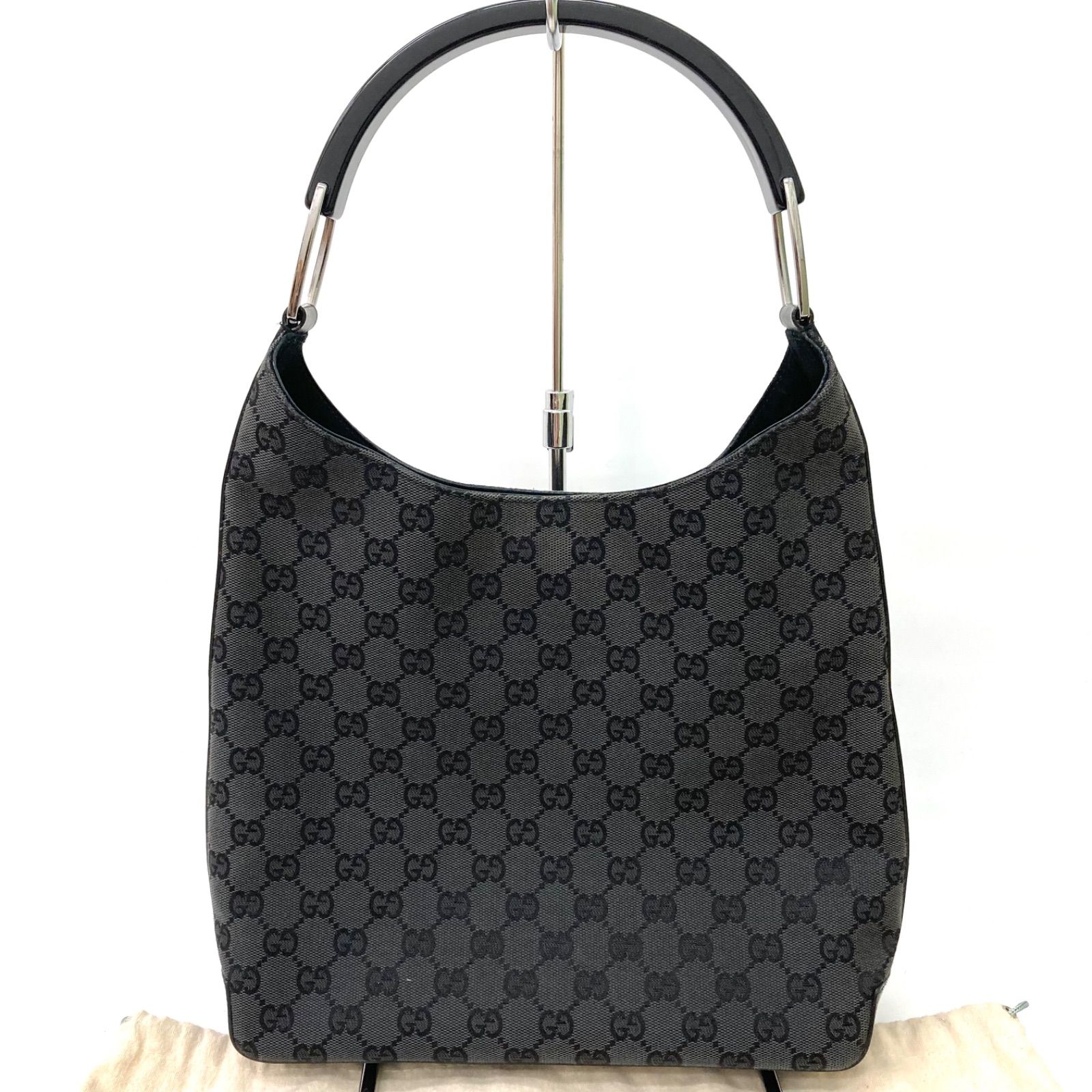 最終値下げ！【GUCCI】グッチ GGキャンバス ショルダーバッグ ブラック 