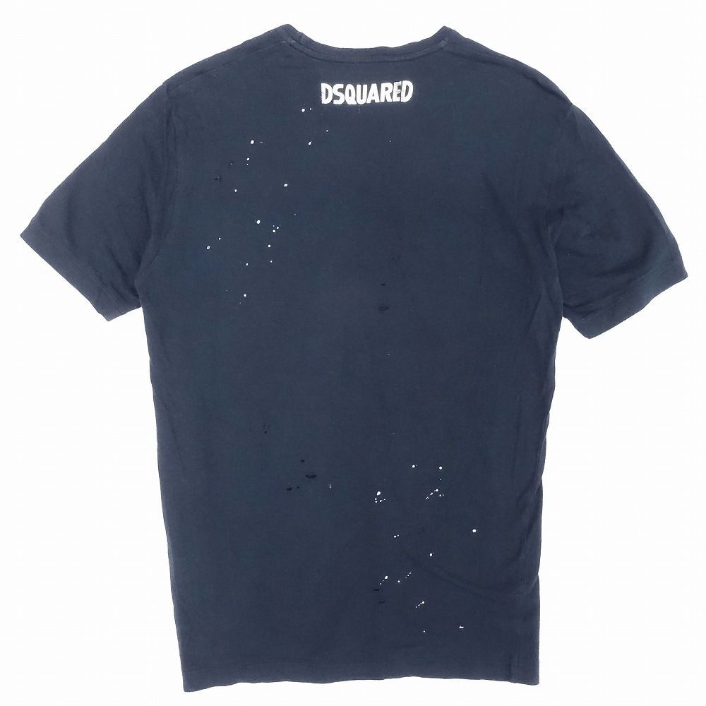 1405 DSQUARED2 キリスト プリント 半袖Tシャツ ダメージ加工 1405 DSQUARED2 キリスト プリント 半袖Tシャツ ダメージ加工