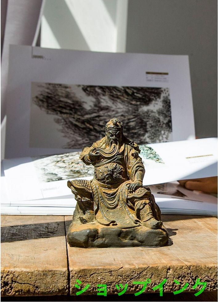 武聖関羽人物像 文房置物・案頭 鎮宅辟邪 開運風水 招財 工芸品