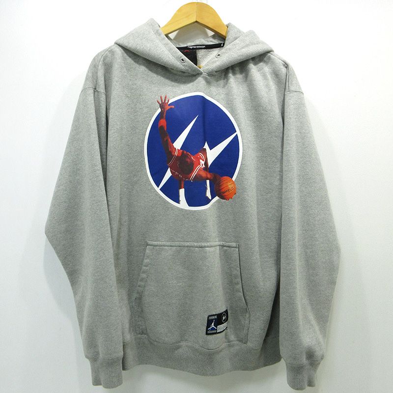 三重本店 NIKE JORDAN×FRAGMENT DESIGN｜ナイキ ジョーダン×フラグメントデザイン 長袖フリースプルオーバーイメージパーカー DA2992-050 グレー サイズ XL 103