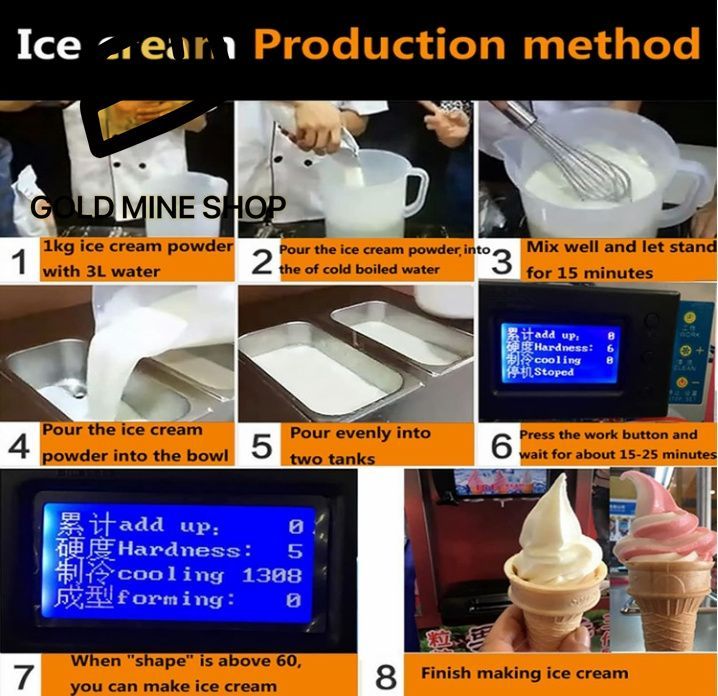 業務用アイスクリームマシン 1200W