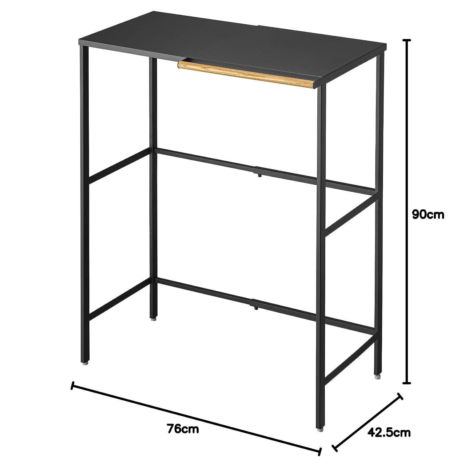 新着商品】タワー キッチンラック 約W42.5~76XD42.5XH90cm ブラック