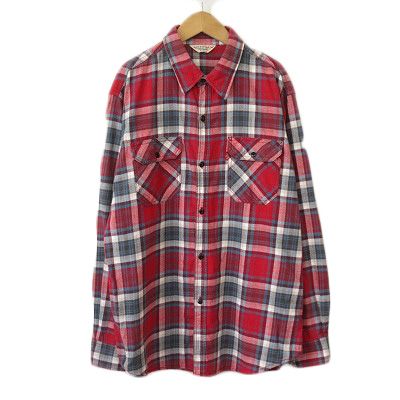 リーバイス レッドタブ Levi's RED TAB シャツ チェック 長袖 コットン XL 赤 レッド