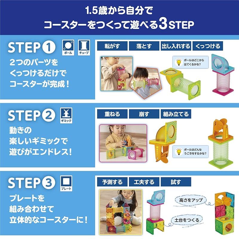 ピープル ピタゴラス BASIC 知育いっぱい!ボールコースターDX 1歳半 から 遊べる つくれる ひらめきが育つ PGS-132 0 STEELWINDOWSANDDOORS_COM