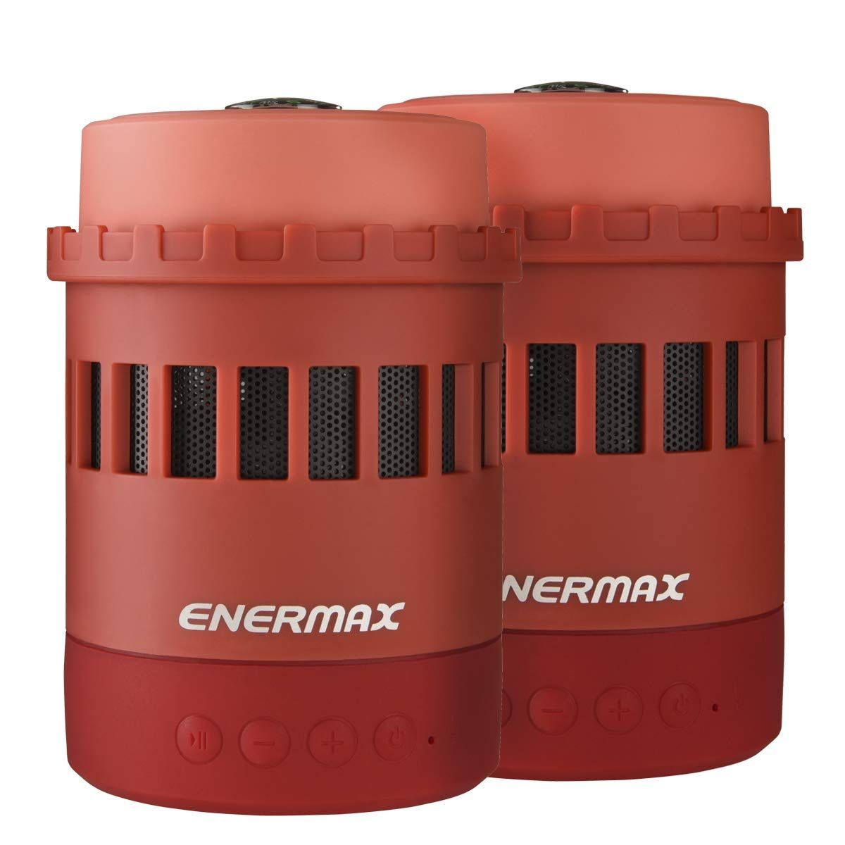 レッド EAS05-RW Pharoslite 2台セット 多機能Bluetoothスピーカー ENERMAX