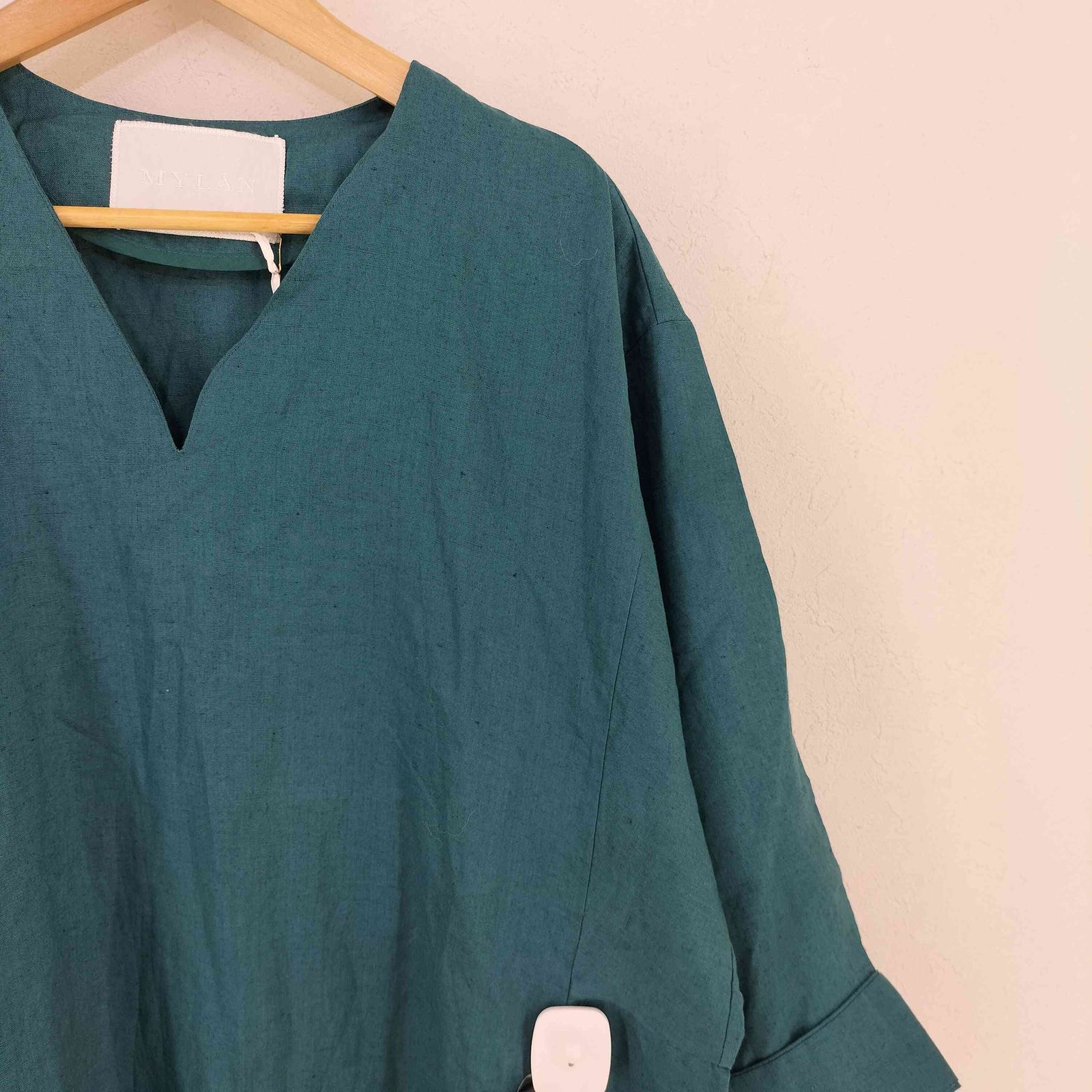 マイラン MYLAN コットンリネン Vネックワンピース レディース FREE