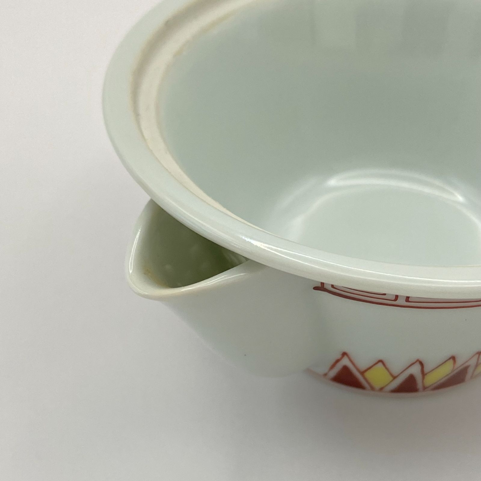 宝瓶急須 赤絵雷文 加藤和峰 紙箱入 煎茶道具 茶器 陶磁器 未使用