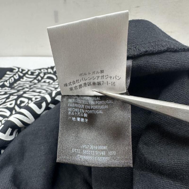 BALENCIAGA バレンシアガ Tシャツ 長袖 19AW Wave Logo ウェーブ