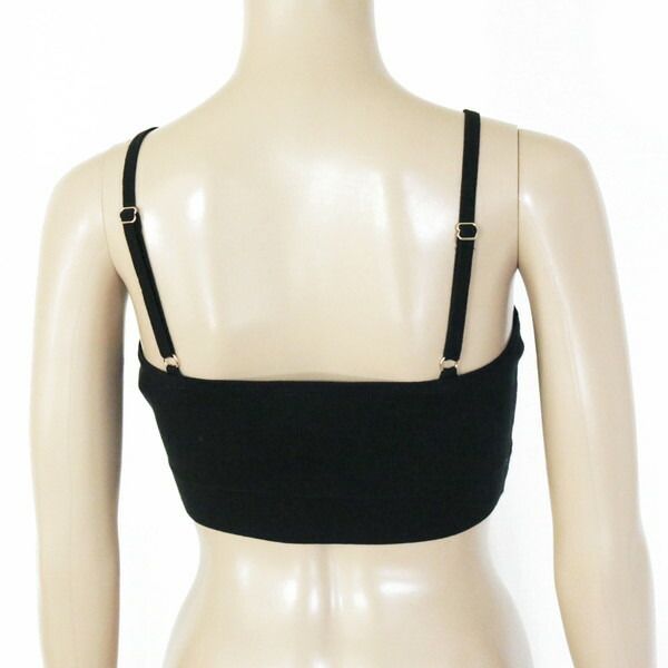 80%OFF エリザベッタフランキ ELISABETTA FRANCHI トップス 40 EKN728 Sサイズ ブラック レディース ウエスト見せトップス ニット キャミソール