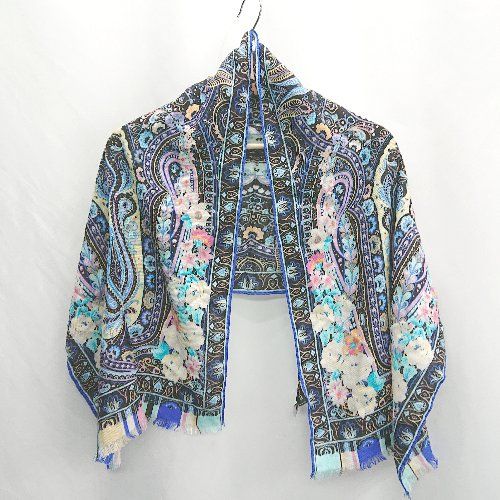ETRO ペイズリー柄 ストール ミラノ製 ☆完売必至☆】ETRO ☆ ペイズリー＆フローラルペイズリーナ